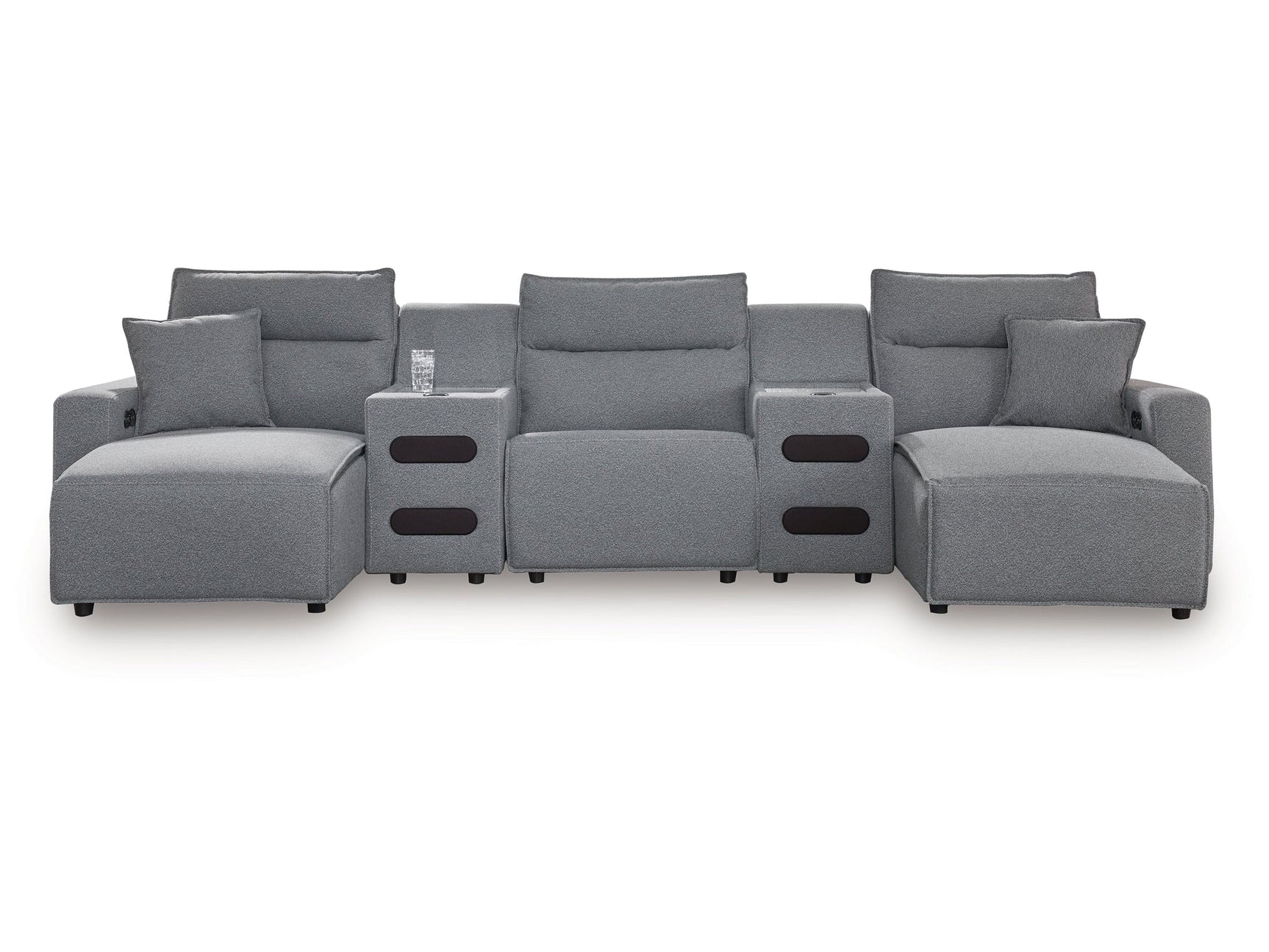 Modmax Salt and Pepper 5-Piece Power Reclining Sectional with Chaise (Online Special Price) - Ornate Home