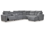 Modmax Salt and Pepper 6-Piece Power Reclining Sectional (Online Special Price) - Ornate Home