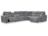Modmax Salt and Pepper 6-Piece Power Reclining Sectional - Ornate Home