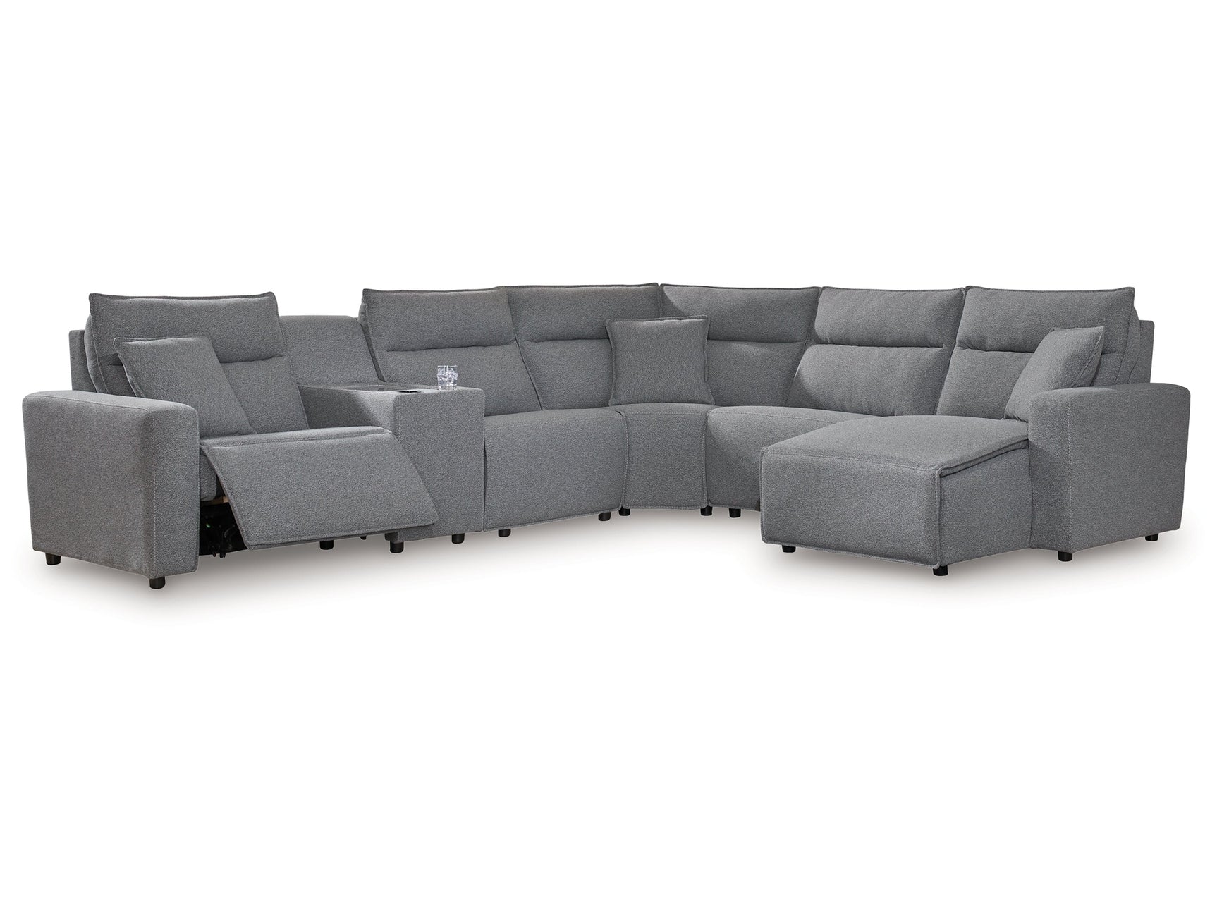 Modmax Salt and Pepper 6-Piece Power Reclining Sectional - Ornate Home