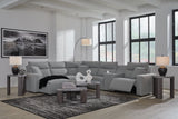 Modmax Salt and Pepper 6-Piece Power Reclining Sectional with Chaise (Online Special Price) - Ornate Home