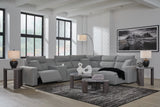 Modmax Salt and Pepper 6-Piece Power Reclining Sectional with Chaise - Ornate Home