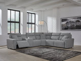 Modmax Salt and Pepper 6-Piece Reclining Sectional with Console (Online Special Price) - Ornate Home
