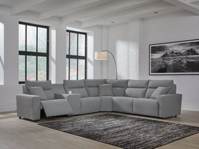 Modmax Salt and Pepper 6-Piece Reclining Sectional with Console (Online Special Price) - Ornate Home