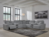 Modmax Salt and Pepper 7-Piece Power Reclining Sectional with Chaise (Online Special Price) - Ornate Home