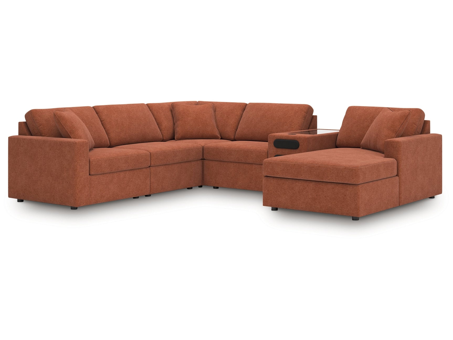 Modmax Spice 6-Piece Sectional with Audio System and Chaise - Ornate Home