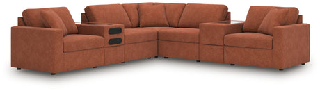 Modmax Spice 7-Piece Balanced Sectional with Audio and Storage Consoles - Ornate Home