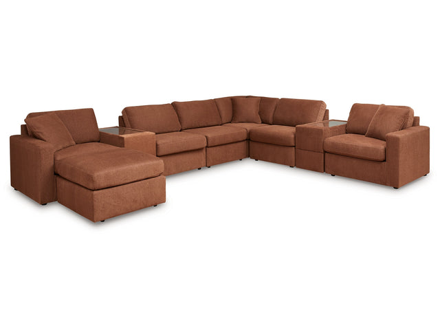 Modmax Spice 8-Piece Sectional and Ottoman - Ornate Home