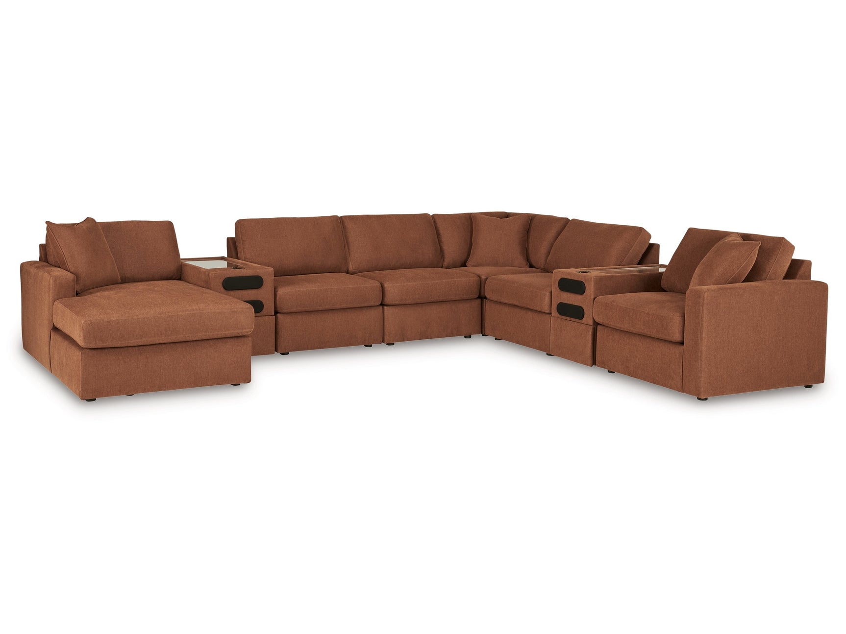 Modmax Spice 8-Piece Sectional w/Audio System & Chaise - Ornate Home