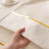 Modular Sofa Cover for Sectionals, Gold Striped Non-Slip Couch Protector - Ornate Home
