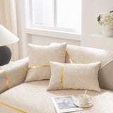 Modular Sofa Cover for Sectionals, Gold Striped Non-Slip Couch Protector - Ornate Home