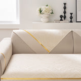 Modular Sofa Cover for Sectionals, Gold Striped Non-Slip Couch Protector - Ornate Home