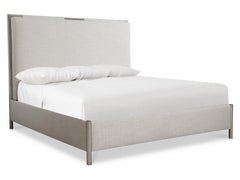 Modulum White/Cream Queen Panel Bed - Ornate Home