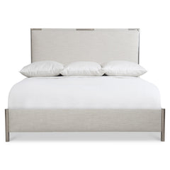 Modulum White/Cream Queen Panel Bed - Ornate Home