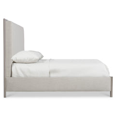Modulum White/Cream Queen Panel Bed - Ornate Home