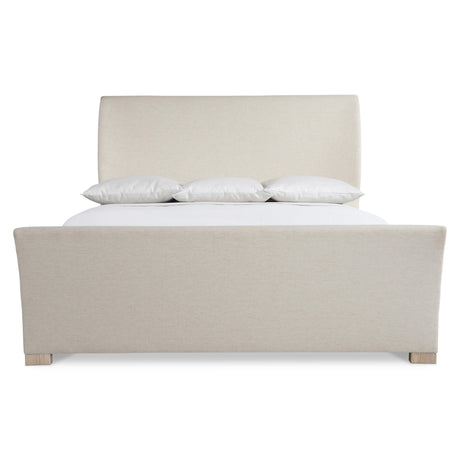 Modulum White/Cream Sleigh King Bed - Ornate Home