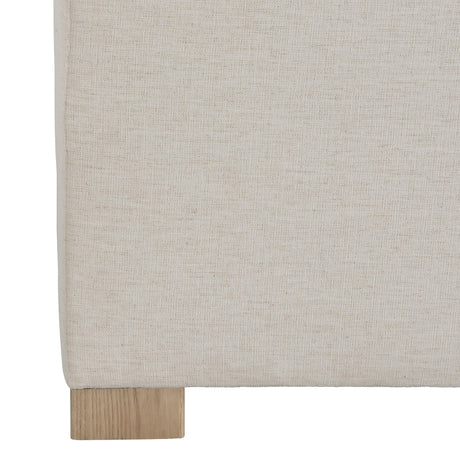 Modulum White/Cream Sleigh King Bed - Ornate Home