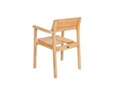 Modurn 5-Piece Rectangular Teak Outdoor Dining Set with Stacking Armchairs - Ornate Home