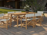 Modurn Rectangular Teak Outdoor Dining Table - Ornate Home