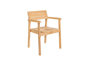 Modurn Teak Outdoor Dining Stacking Armchair (Set of 4) - Ornate Home