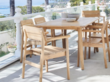 Modurn Teak Outdoor Dining Stacking Armchair (Set of 4) - Ornate Home