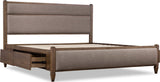 Ascott Mulch/Pecan Pie California King Upholstered Storage Bed