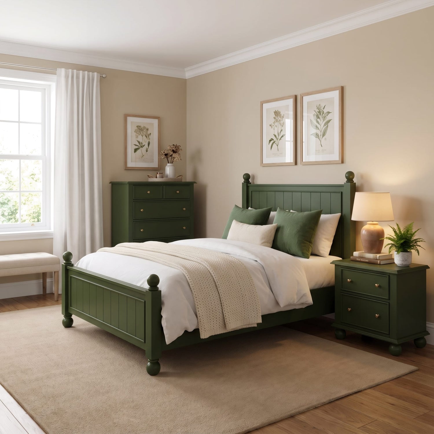 Kellie Juniper California King Panel Bed