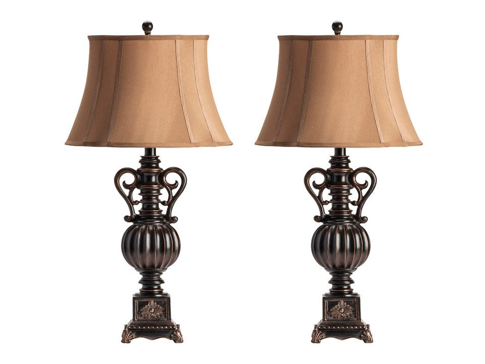 Moira Brown Table Lamp (Set of 2) - Ornate Home
