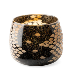 Mojave Black/Gold Small Detail Glass Vase - Ornate Home