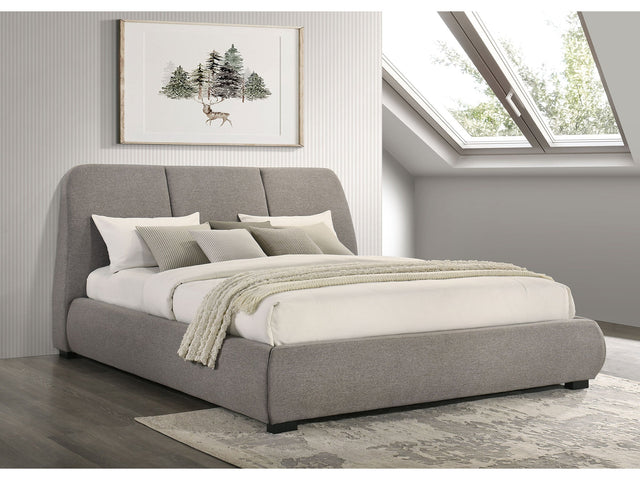 Mokena Taupe 46-inch Upholstered California King Platform Bed - Ornate Home