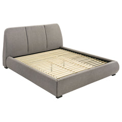 Mokena Taupe 46-inch Upholstered Eastern King Platform Bed - Ornate Home