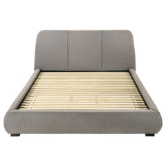 Mokena Taupe 46-inch Upholstered Eastern King Platform Bed - Ornate Home