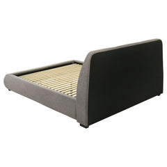 Mokena Taupe 46-inch Upholstered Eastern King Platform Bed - Ornate Home
