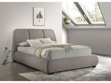 Mokena Taupe 46-inch Upholstered Queen Platform Bed - Ornate Home
