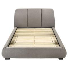 Mokena Taupe 46-inch Upholstered Queen Platform Bed - Ornate Home