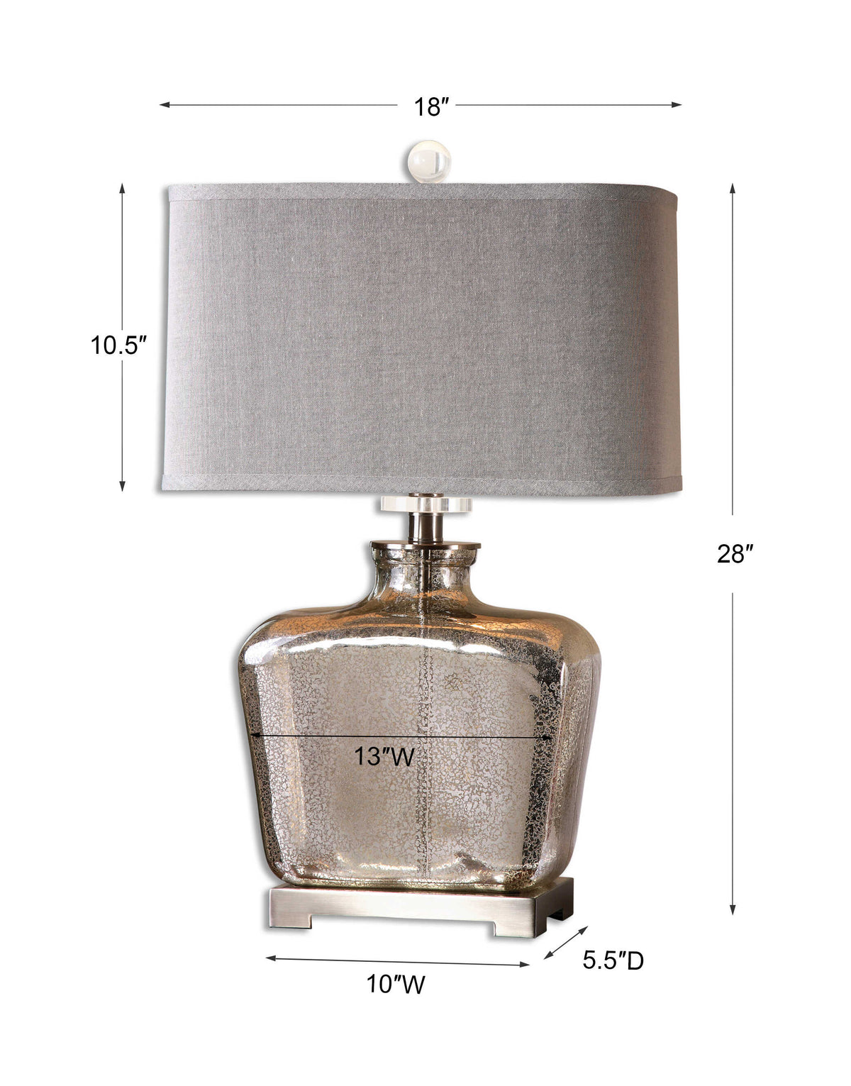 Molinara Mercury Glass Table Lamp - Ornate Home