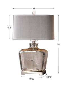 Molinara Mercury Glass Table Lamp - Ornate Home