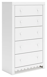 Mollviney White Chest of Drawers - Ornate Home