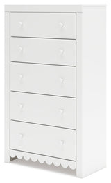 Mollviney White Chest of Drawers - Ornate Home