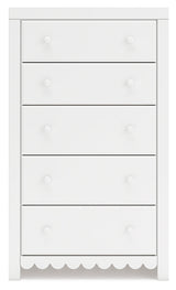 Mollviney White Chest of Drawers - Ornate Home