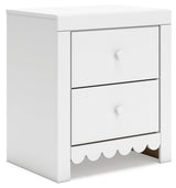 Mollviney White Nightstand - Ornate Home