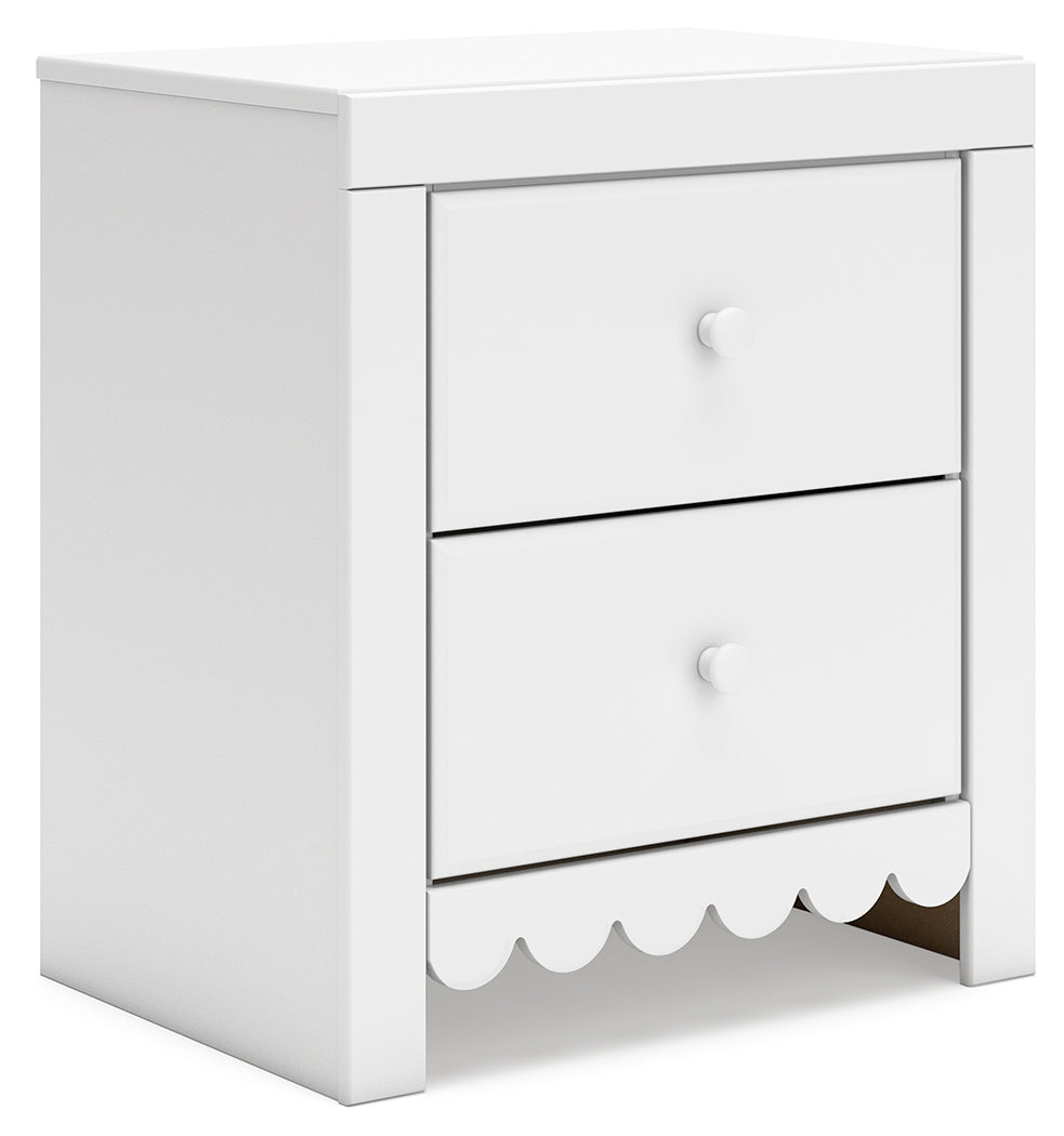 Mollviney White Nightstand - Ornate Home