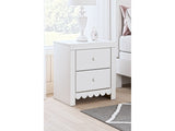 Mollviney White Nightstand - Ornate Home