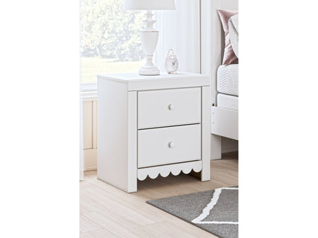 Mollviney White Nightstand - Ornate Home