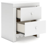 Mollviney White Nightstand - Ornate Home