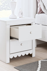 Mollviney White Nightstand - Ornate Home
