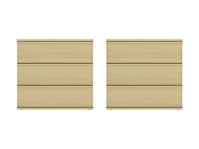 Molly Nightstand in Natural Oak (set of 2) - Ornate Home