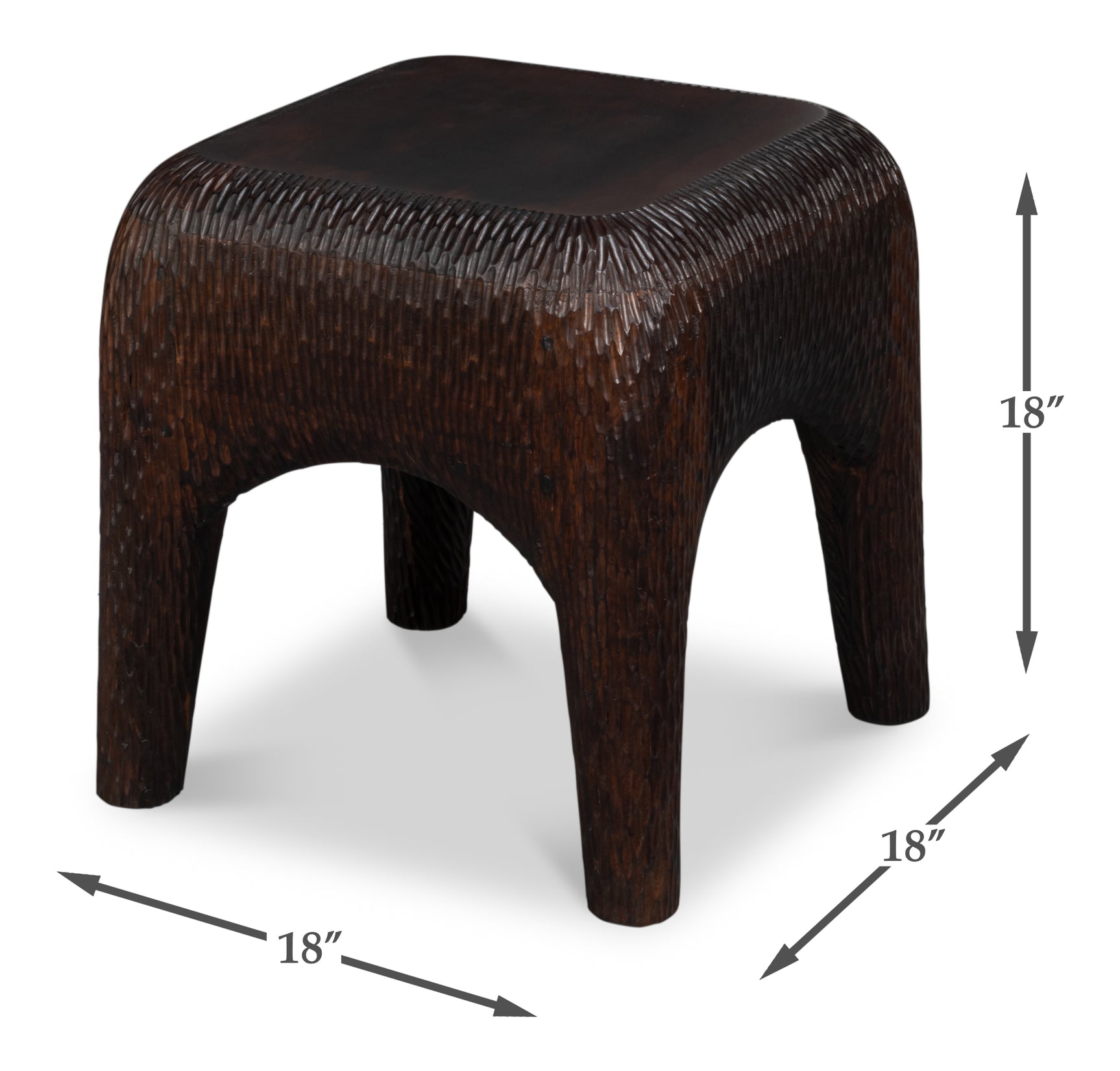 Molten Brown Carved Side Table - Ornate Home