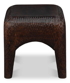 Molten Brown Carved Side Table - Ornate Home