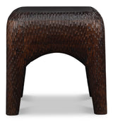 Molten Brown Carved Side Table - Ornate Home